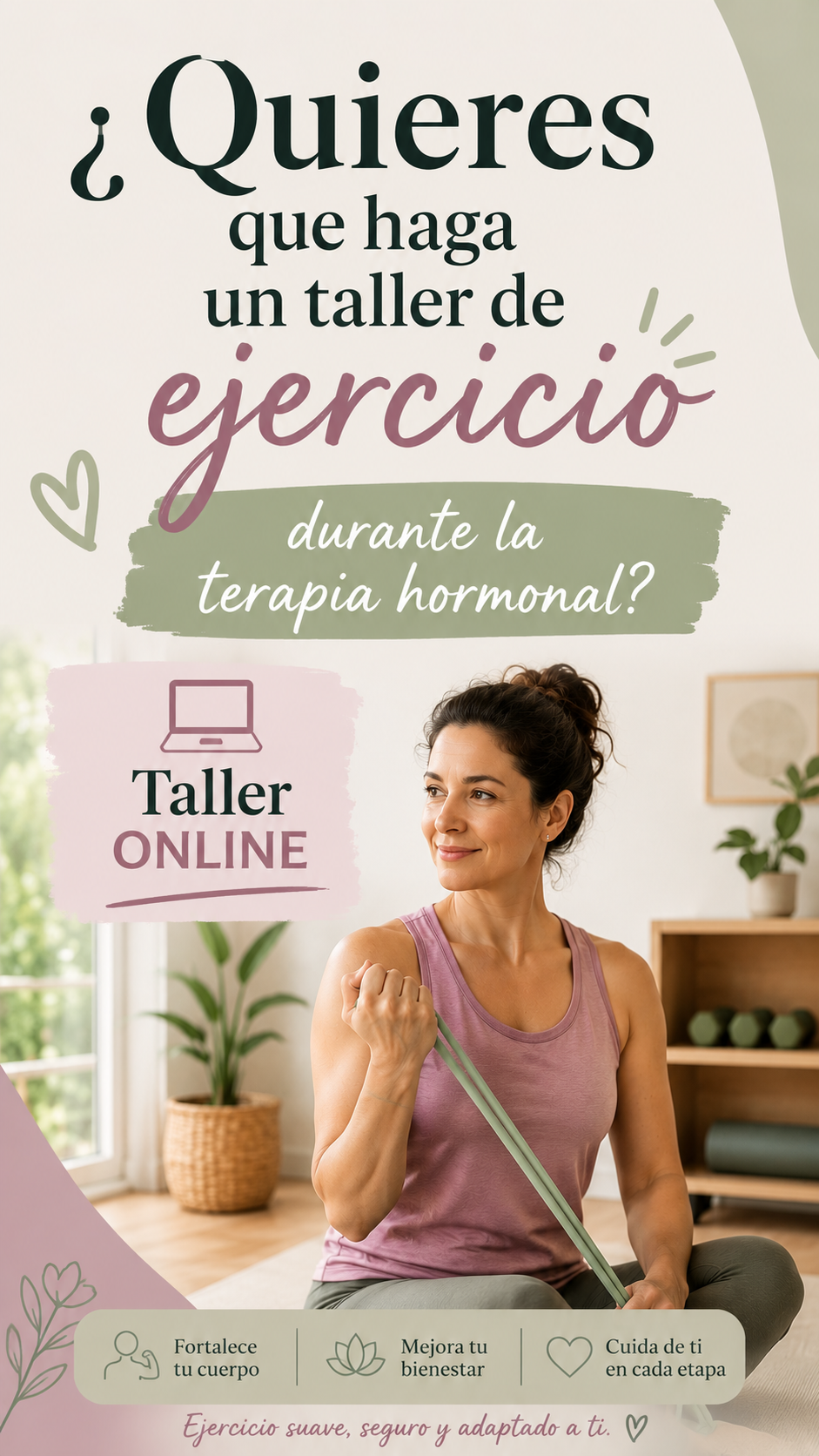 Taller online ejercicio terapia hormonal